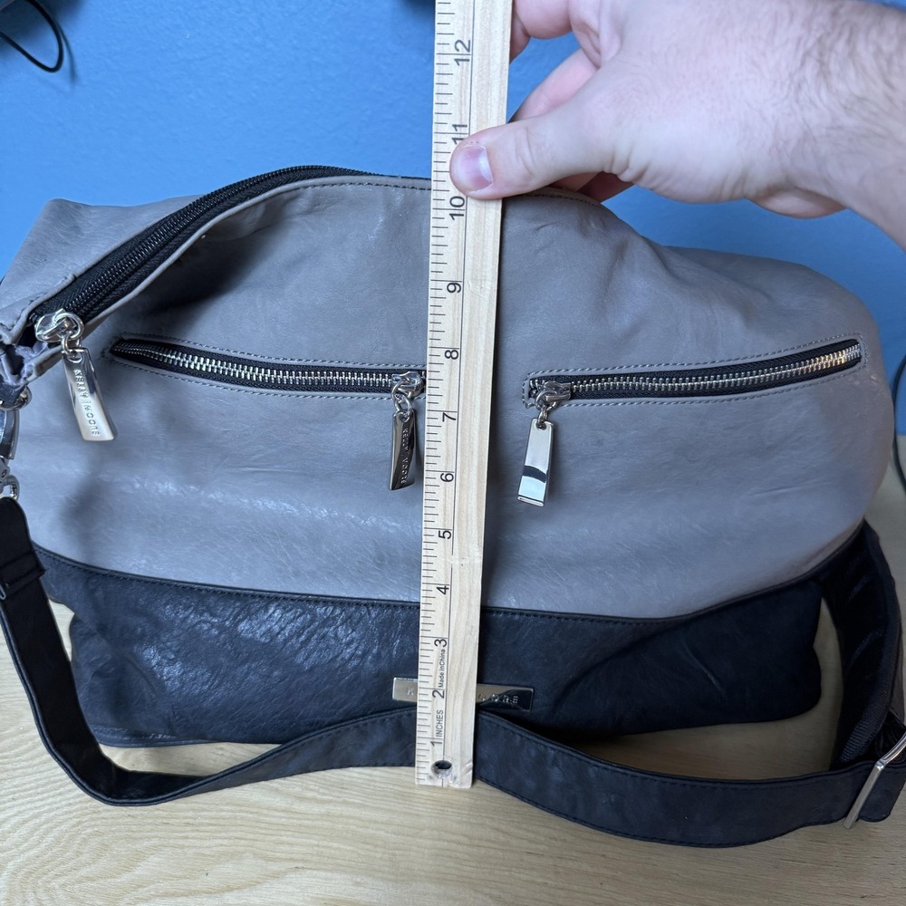 Kelly Moore Gray Black Camera Shoulder Bag Synthetic Leather Strap Brownlee - Picture 7 of 9